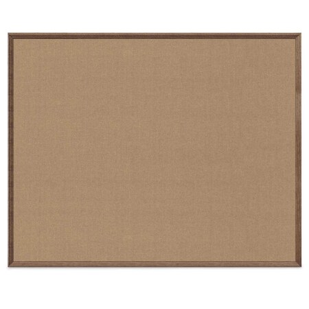 United Visual Products Wood Combo Board, 36"x48", Walnut/White Porcelain & Cork UVDECORK4836OAK-WALNUT-WHTPORC-CORK